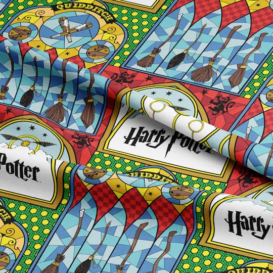 Harry Potter™ Quidditch™ Stained Glass Cotton Fabric